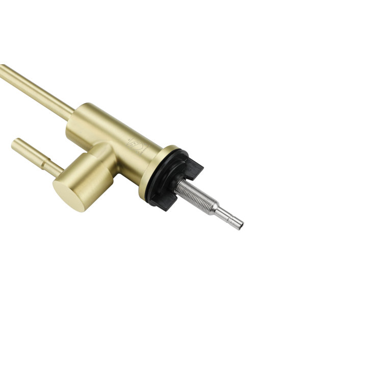 Brushed Gold Stainless Steel Gooseneck Kitchen Faucet