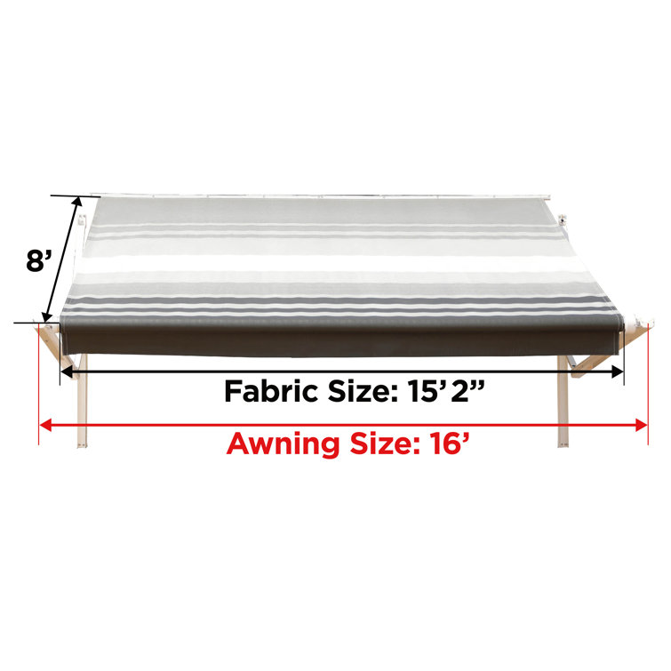ALEKO Black and White 16x8 ft Retractable RV Awning