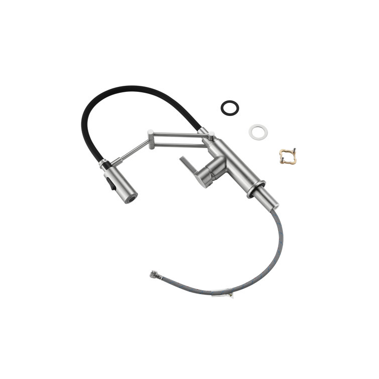 Brushed Nickel Single-Handle Pull-Down Spray Kitchen Faucet