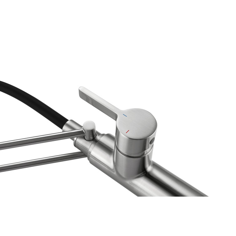Brushed Nickel Single-Handle Pull-Down Spray Kitchen Faucet