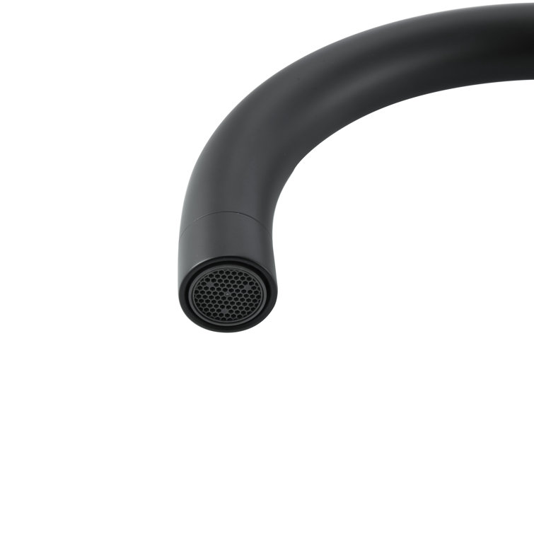 Matte Black Stainless Steel Gooseneck Kitchen Faucet