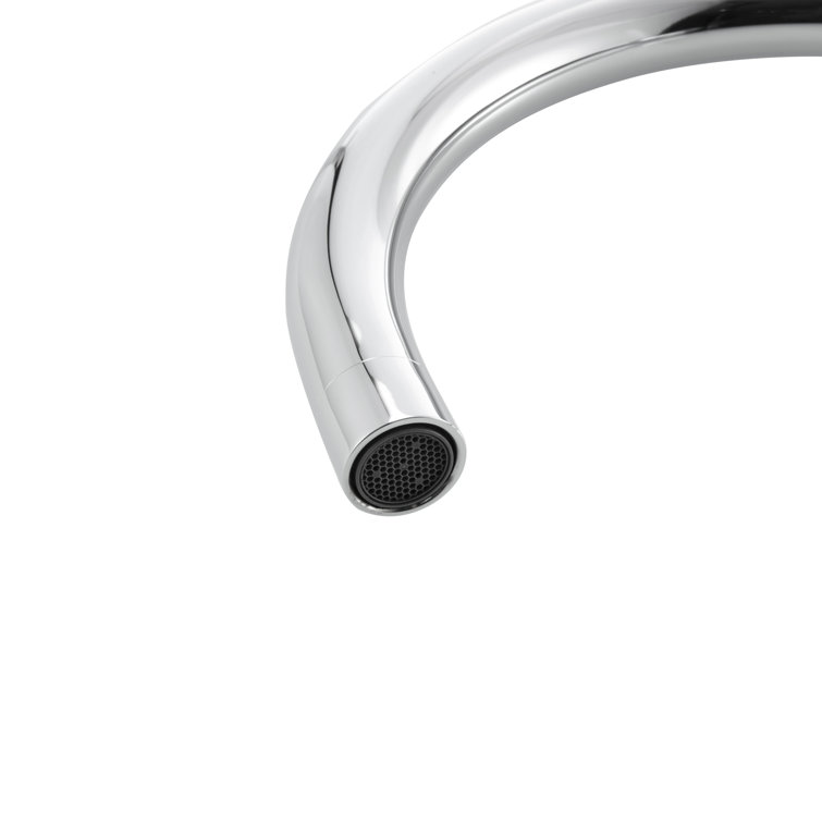 Chrome Gooseneck Single Handle Kitchen Faucet