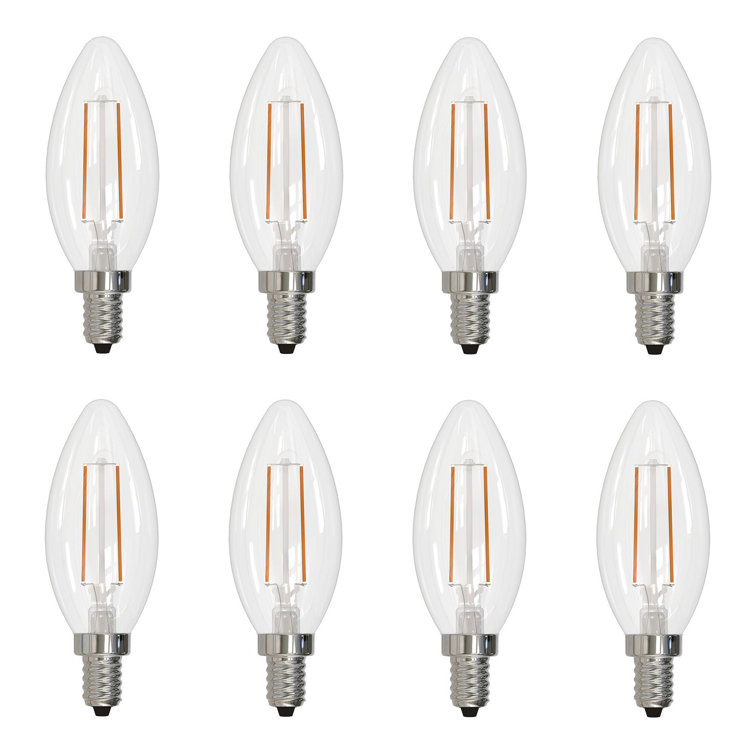 Clear Dimmable Decorative LED Filament Bulbs, Pack of 8