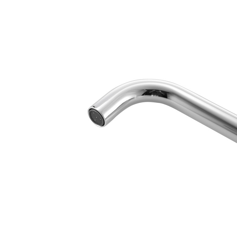 Chrome Single Handle Gooseneck Kitchen Faucet with Pull-out Spray