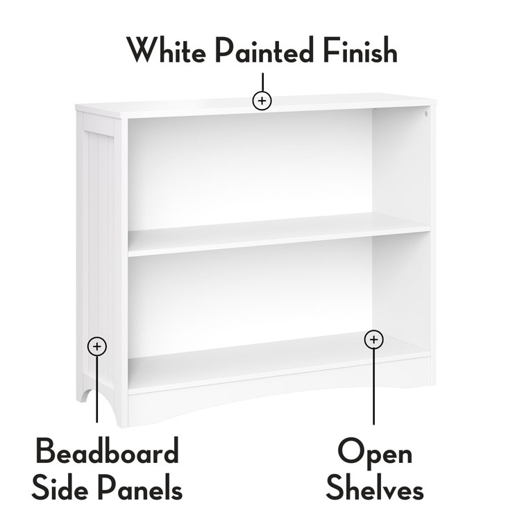 White Wood Kids 3-Tier Cube Bookshelf Set