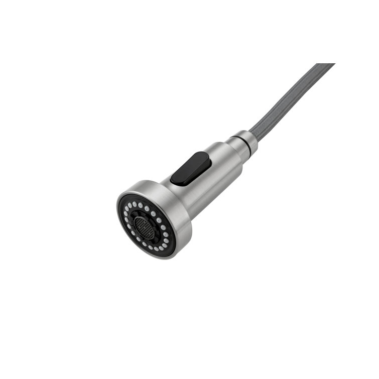 Brushed Nickel Spring Neck Pull Down Kitchen Faucet