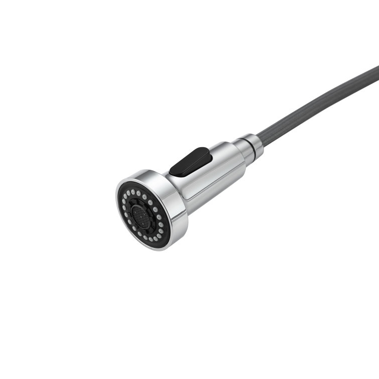 Chrome Spring Neck Pull Down Spray Kitchen Faucet