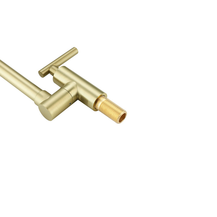 Brushed Gold Brass Dual Handle Kitchen Faucet