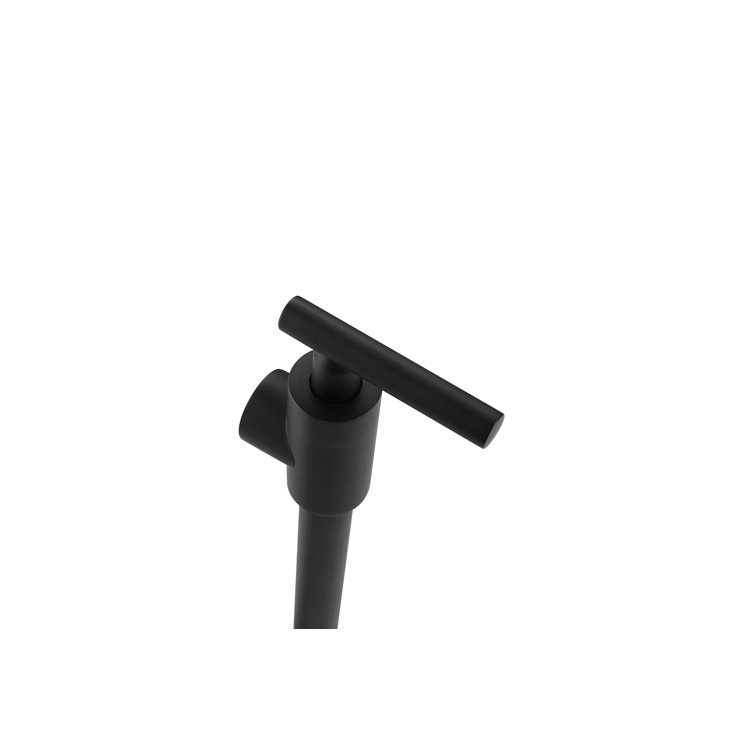 Matte Black Brass Dual Handle Kitchen Faucet