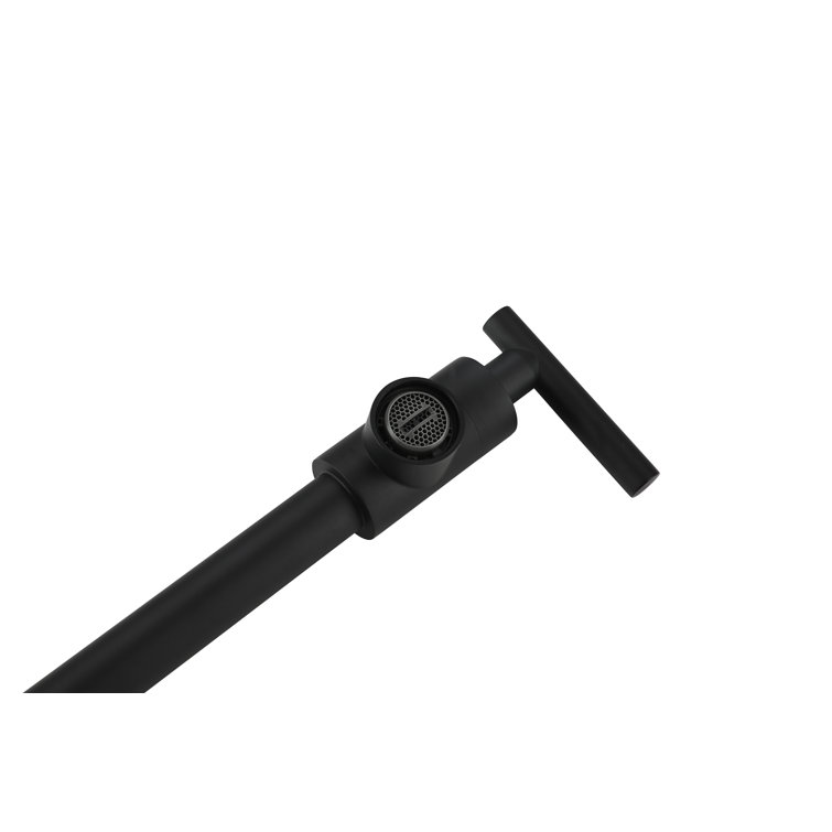 Matte Black Brass Dual Handle Kitchen Faucet