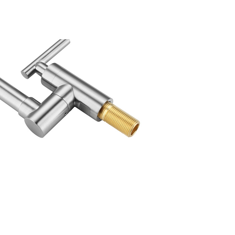 Gabriel Brushed Nickel Wall Mounted Pot Filler Faucet