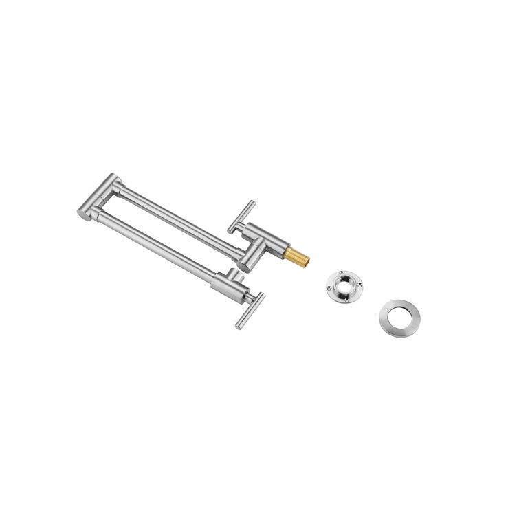Gabriel Brushed Nickel Wall Mounted Pot Filler Faucet