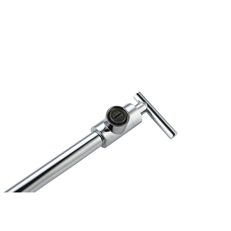 Chrome Dual Handle Wall Mounted Pot Filler Faucet
