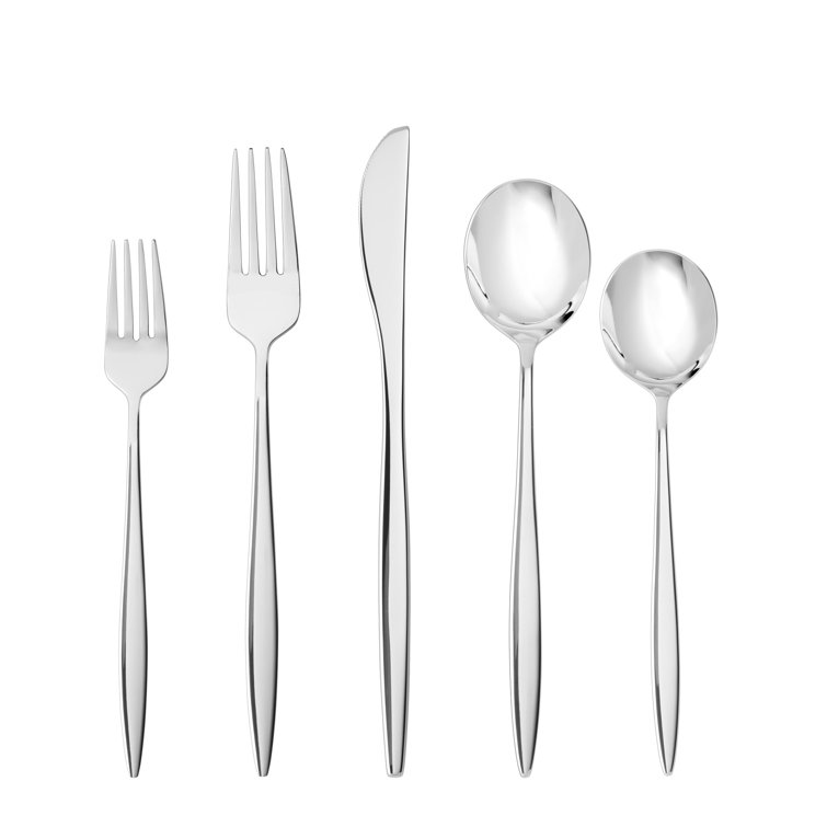 Constantin 20-Piece Stainless Steel Flatware Set in Silver
