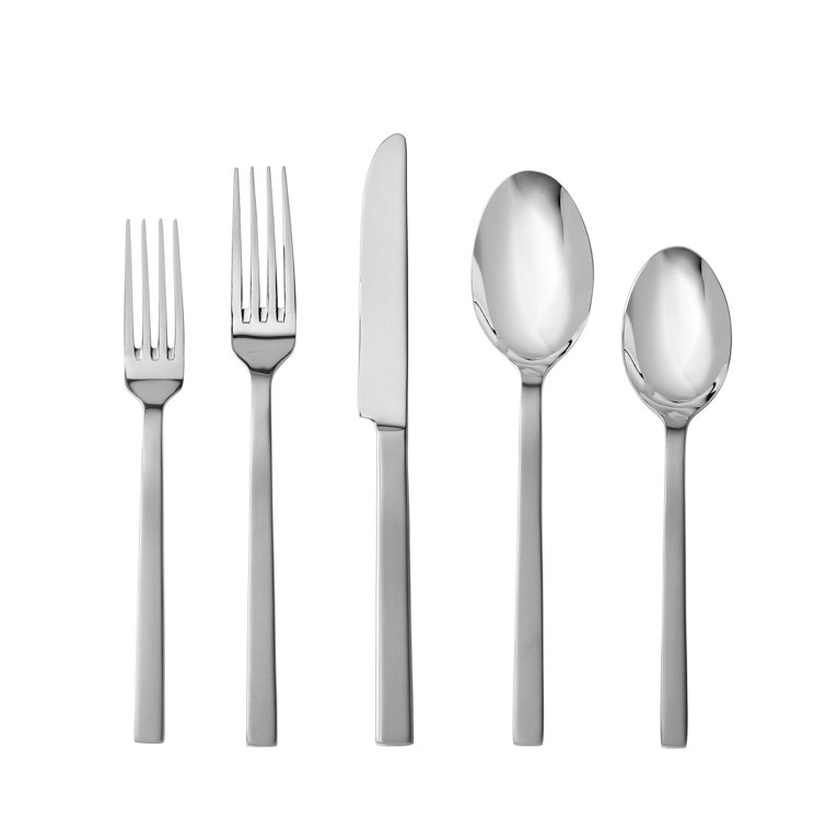 Fortessa Fortessa Viggo 18/0 Stainless Steel, 40 Piece Flatware Set (Service for 8), Satin Silver