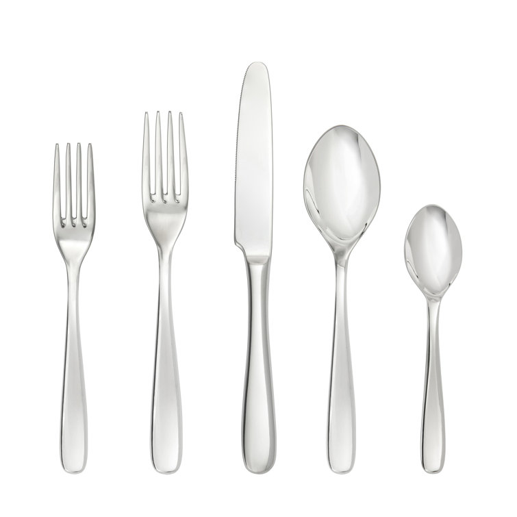 Fortessa Grand City 18/10 Stainless Steel 20 Piece Flatware Set (Service for 4), Silver