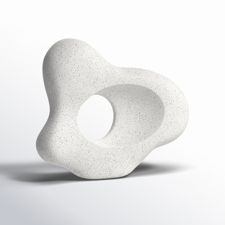 White EcoMix Handmade Abstract Sculpture