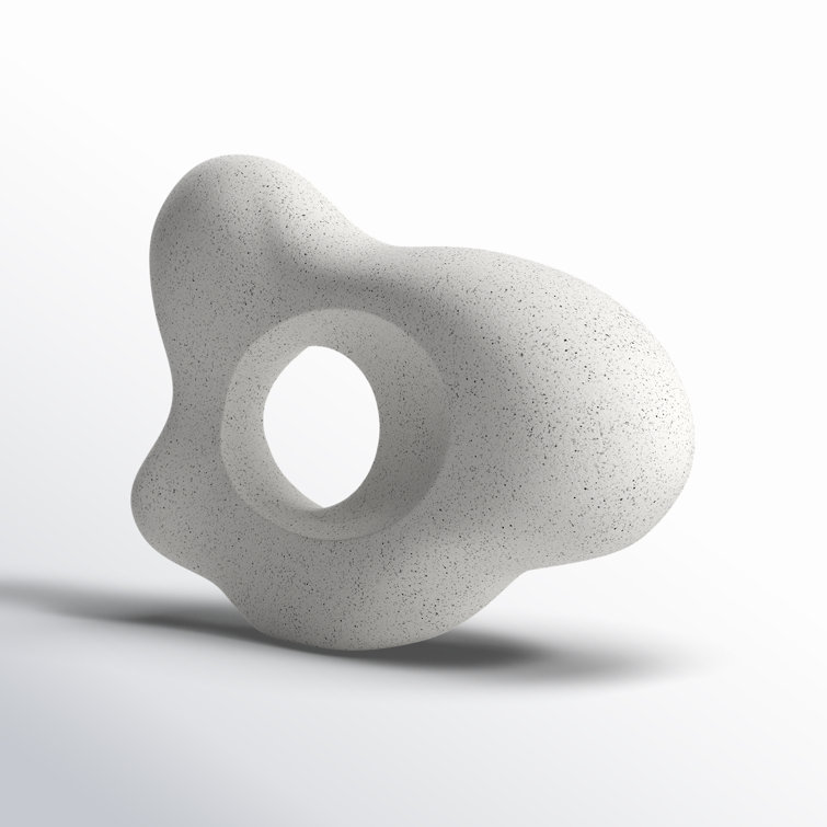 White EcoMix Handmade Abstract Sculpture