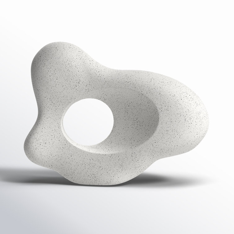 White EcoMix Handmade Abstract Sculpture