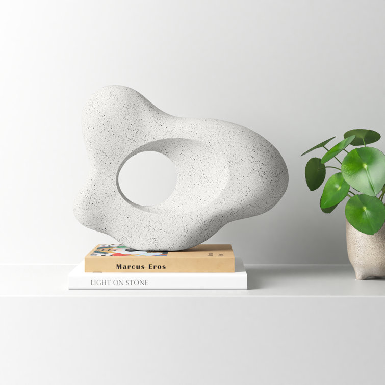 White EcoMix Handmade Abstract Sculpture