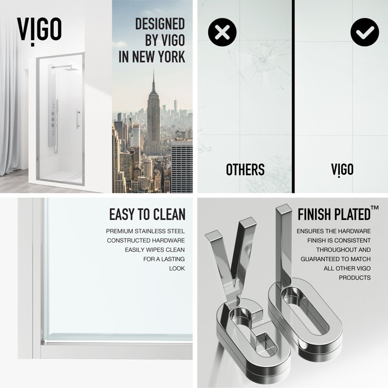 Astoria 30" x 76" Chrome Framed Pivot Shower Door with Clear Glass