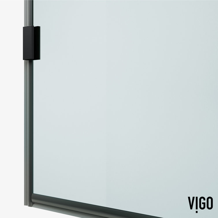 Arden Matte Black 34" x 78" Framed Shower Screen with Clear Glass