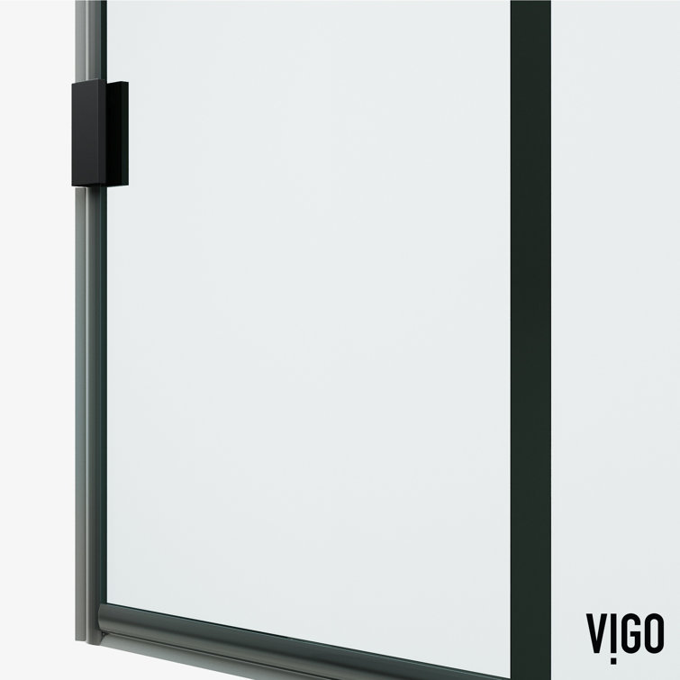 Arden Matte Black 34" x 78" Framed Shower Screen with Clear Glass