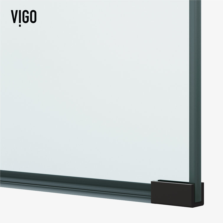Arden Matte Black 34" x 78" Framed Shower Screen with Clear Glass