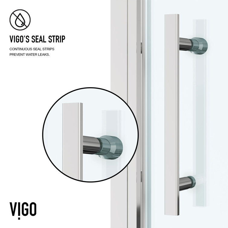 Astoria 30" x 76" Chrome Framed Pivot Shower Door with Clear Glass