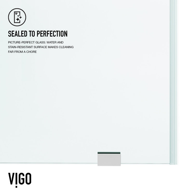 Hamilton 60" Chrome Frameless Sliding Tub Door with Clear Glass