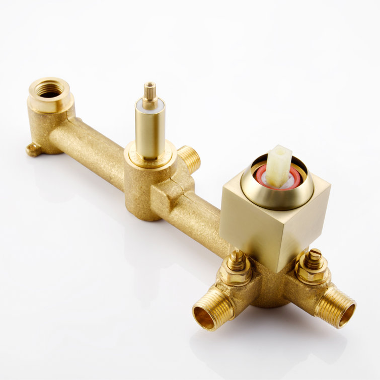 Brushed Gold Wall Mount Waterfall Tub Faucet with Hand Shower