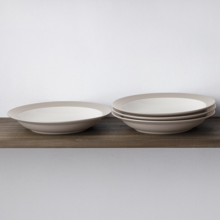 Sand Matte Ceramic Pasta Bowls Set of Four