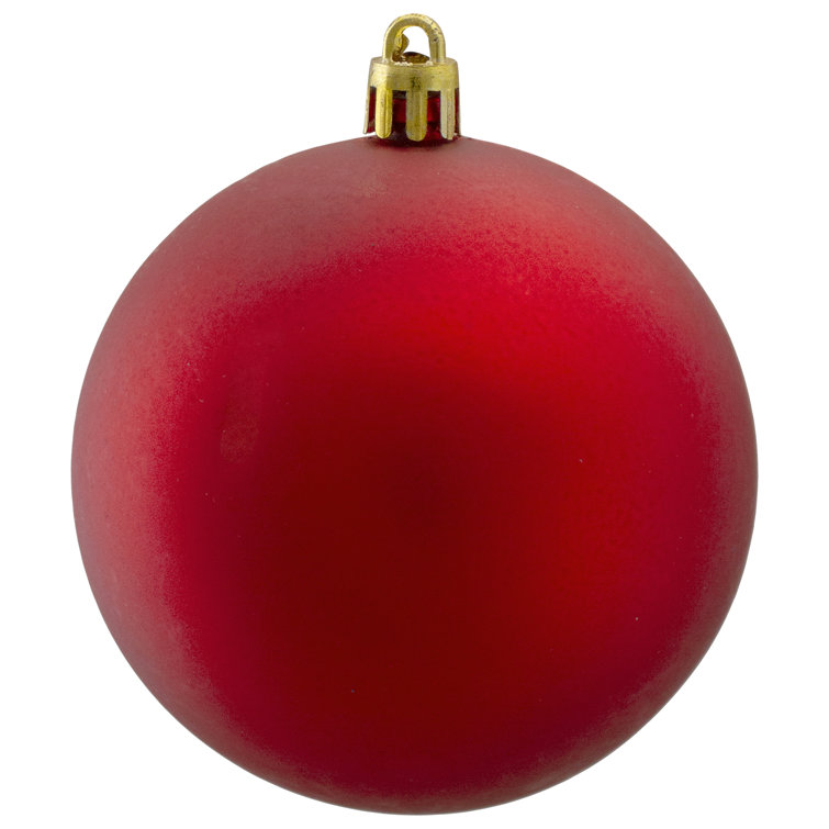 32-Piece Red Matte Shatterproof Christmas Ball Ornaments Set