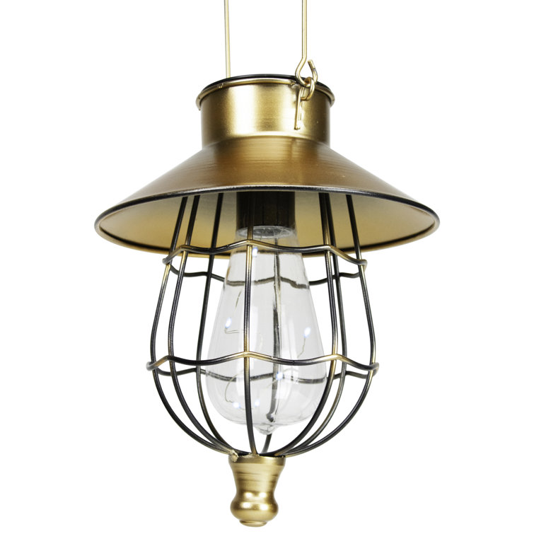 9" Bronze Vintage LED Indoor/Outdoor Hanging Lantern