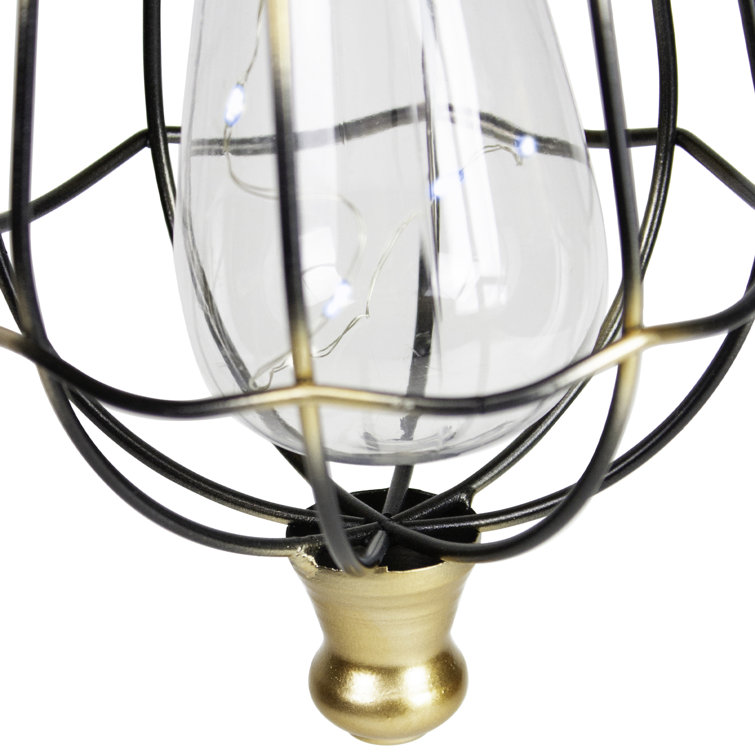 9" Bronze Vintage LED Indoor/Outdoor Hanging Lantern