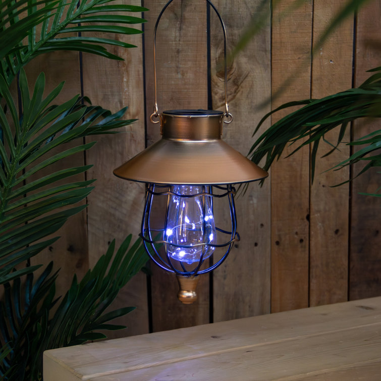 9" Bronze Vintage LED Indoor/Outdoor Hanging Lantern