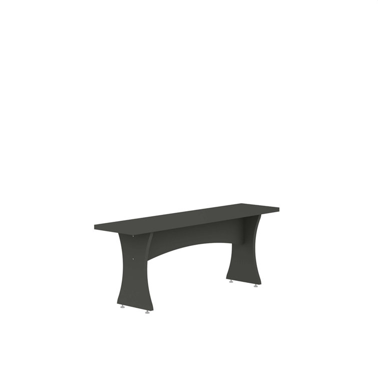 Coney Gray MDF Mid-Century Modern Dining Bench Set