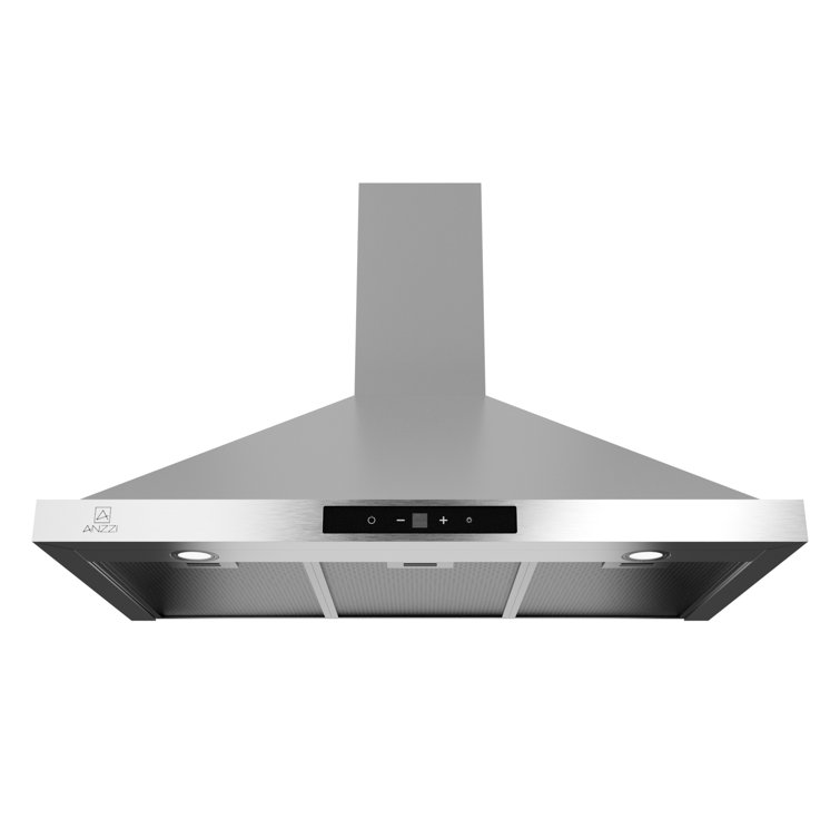 36" Stainless Steel Convertible Wall Mounted Range Hood with LED Lighting