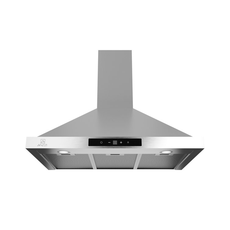 30" Stainless Steel Convertible Wall Mounted Range Hood with LED Lighting