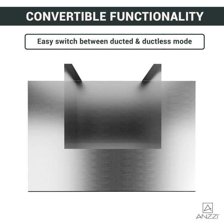 30" Stainless Steel Convertible Wall Mounted Range Hood