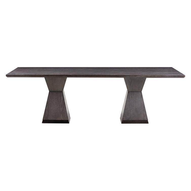Nolan Black Wood Rectangular Dining Table for Ten