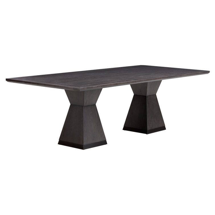 Nolan Black Wood Rectangular Dining Table for Ten
