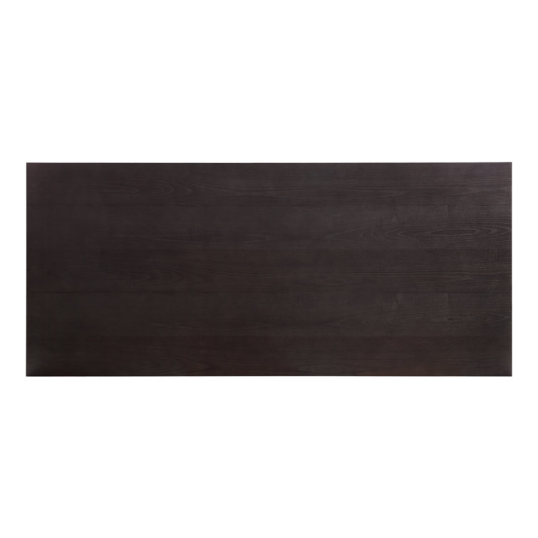 Nolan Black Wood Rectangular Dining Table for Ten