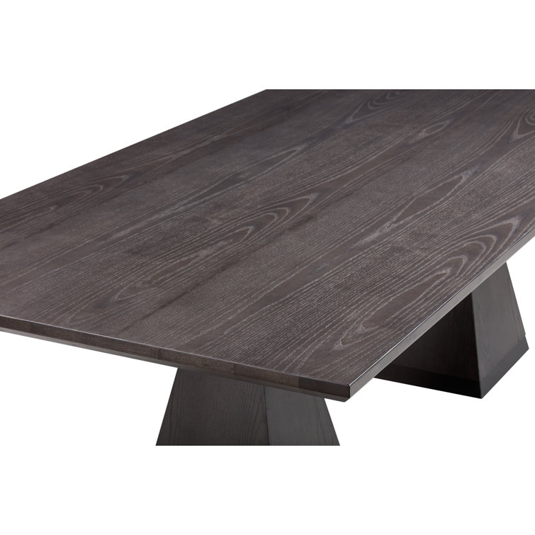 Nolan Black Wood Rectangular Dining Table for Ten