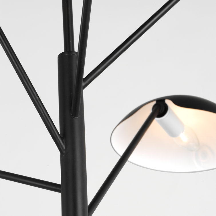 Nevel 5-Light Aged Iron Mid-Century Modern Chandelier