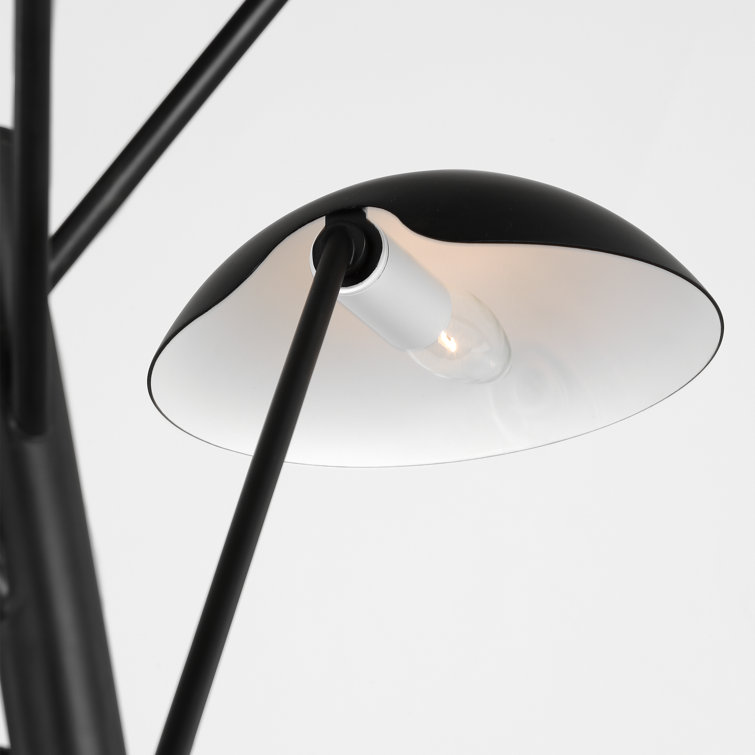 Nevel 5-Light Aged Iron Mid-Century Modern Chandelier