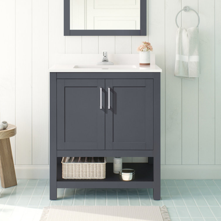 Vegas Dark Charcoal 30" Freestanding Bathroom Vanity with Sink