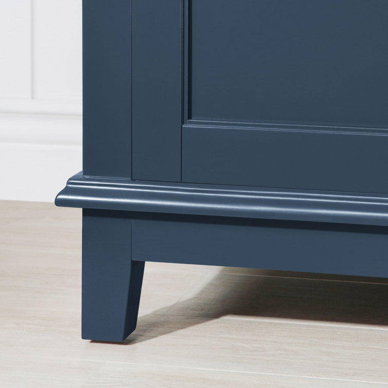 Pembroke Greyish Blue 30" Single Sink Freestanding Bathroom Vanity with Marble Countertop