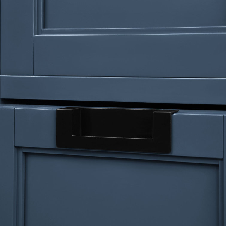 Pembroke Greyish Blue 30" Single Sink Freestanding Bathroom Vanity with Marble Countertop