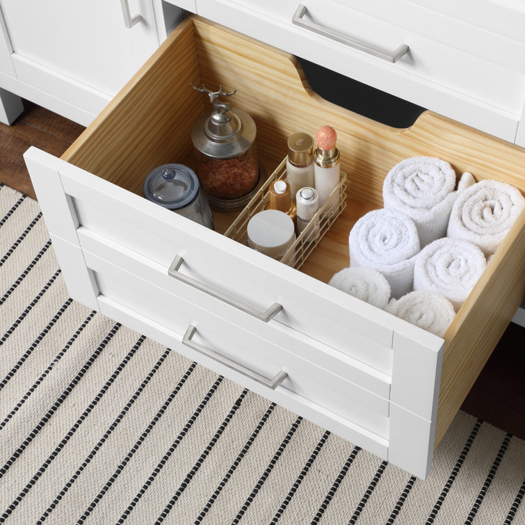 Pure White 60" Freestanding Bathroom Vanity with Single Sink